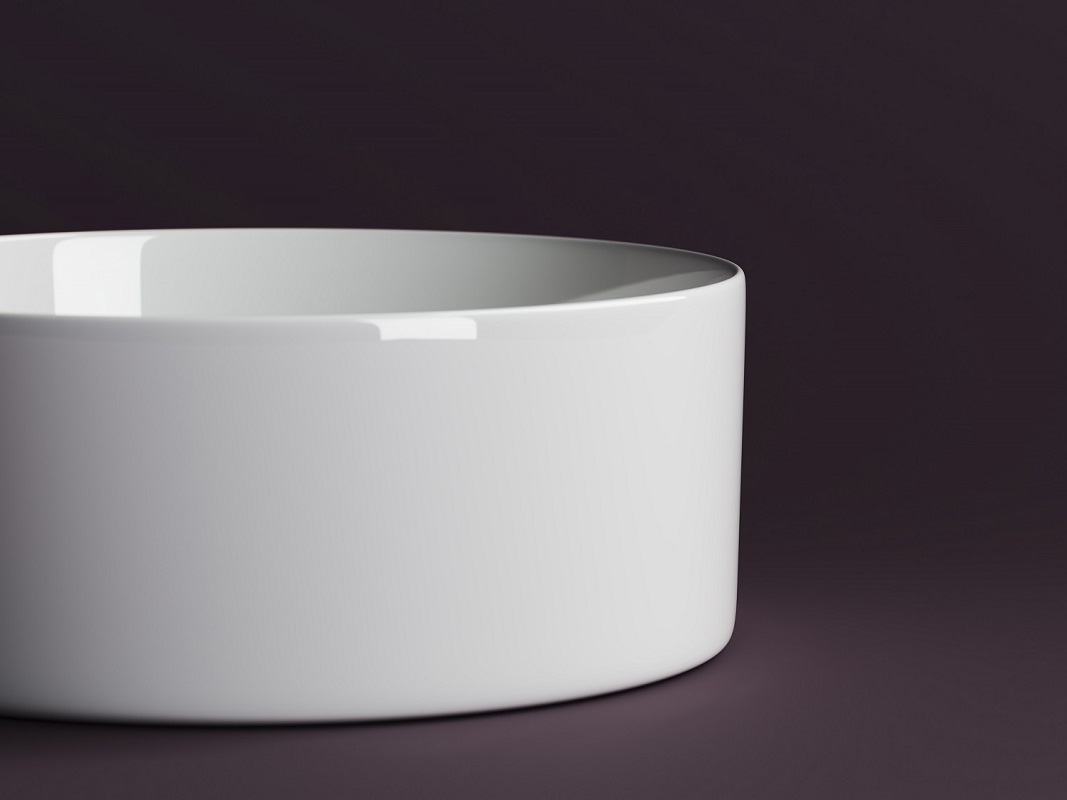 Раковина накладная Ceramica Nova Element CN6032 35.8x35.8 (белый глянцевый), без донного клапана