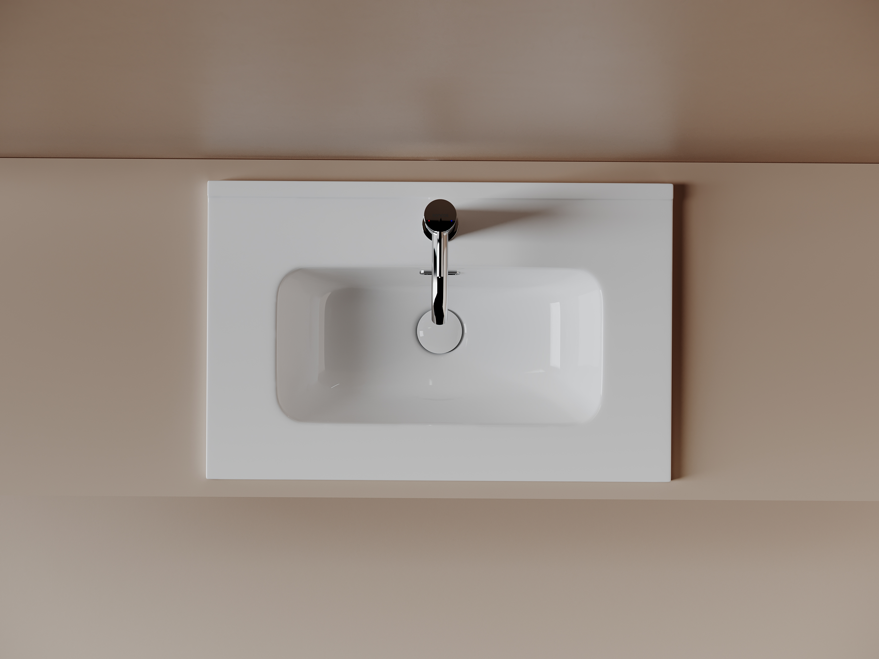 Раковина накладная Ceramicanova Compact (Компакт) CN7025 61x39.5x17 (белый глянцевый)