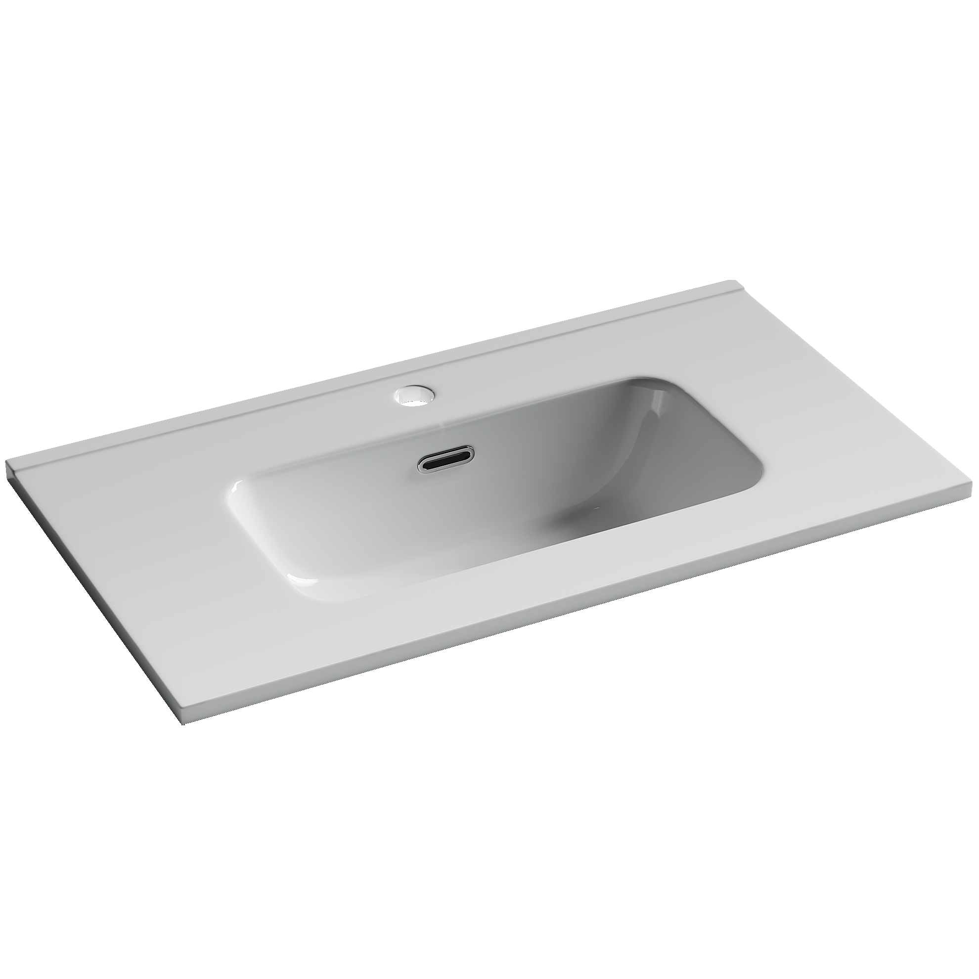Раковина накладная Ceramicanova Compact (Компакт) CN7029 71x39.5x17 (белый глянцевый)