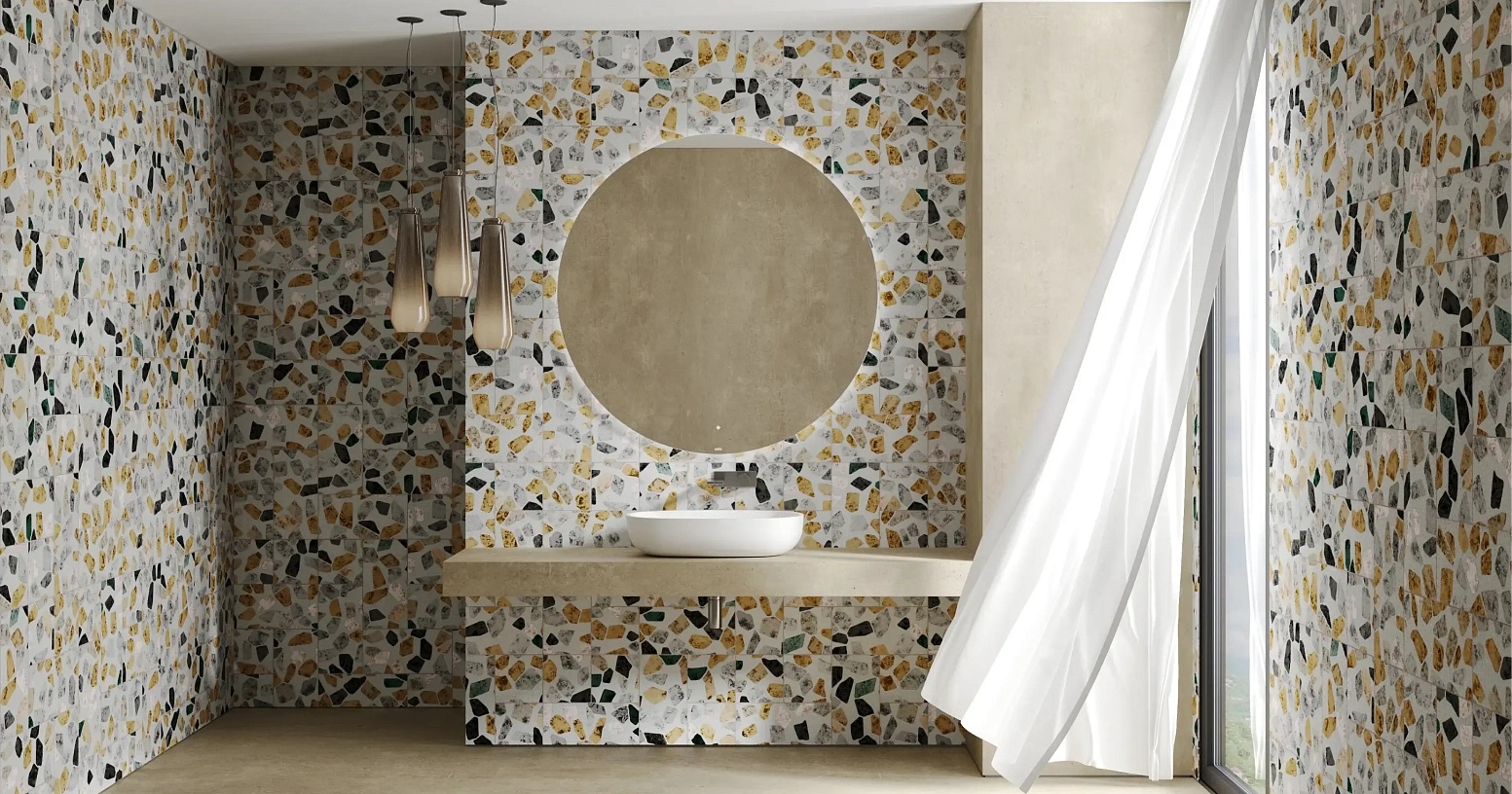 Раковина накладная Salini Gloria S-Stone 1102205MF 64x38.5x14.5 (покраска RAL полностью, матовый), без донного клапана