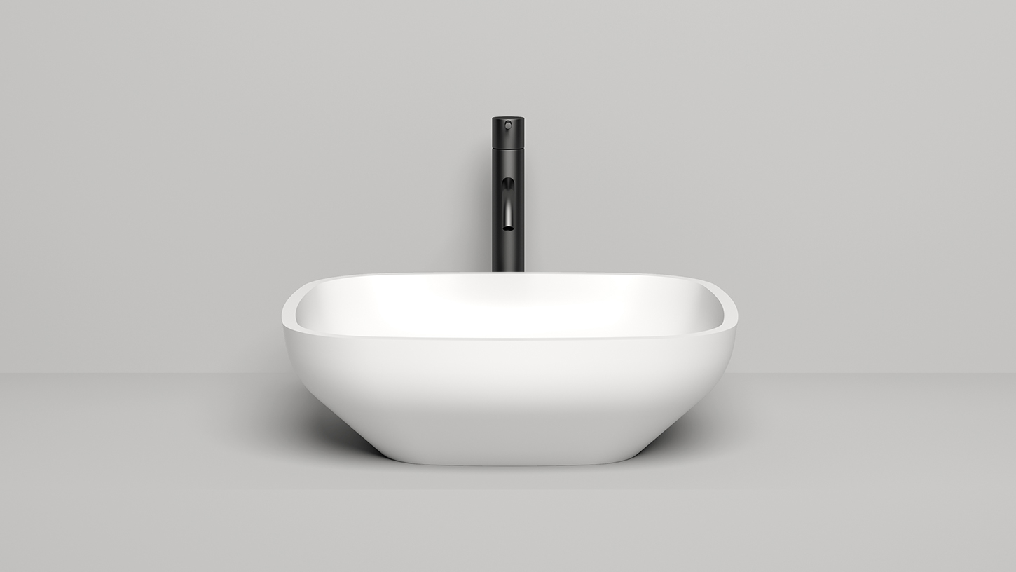 Раковина накладная Salini Gloria S-Stone 1102208MF 49.5x44.5x15 (покраска RAL полностью, матовый), без донного клапана