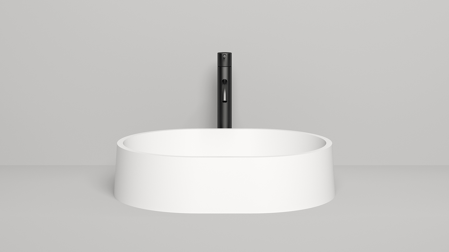 Раковина накладная Salini Gloria S-Stone 1102211MF 56x44x12.5 (покраска RAL полностью, матовый), без донного клапана