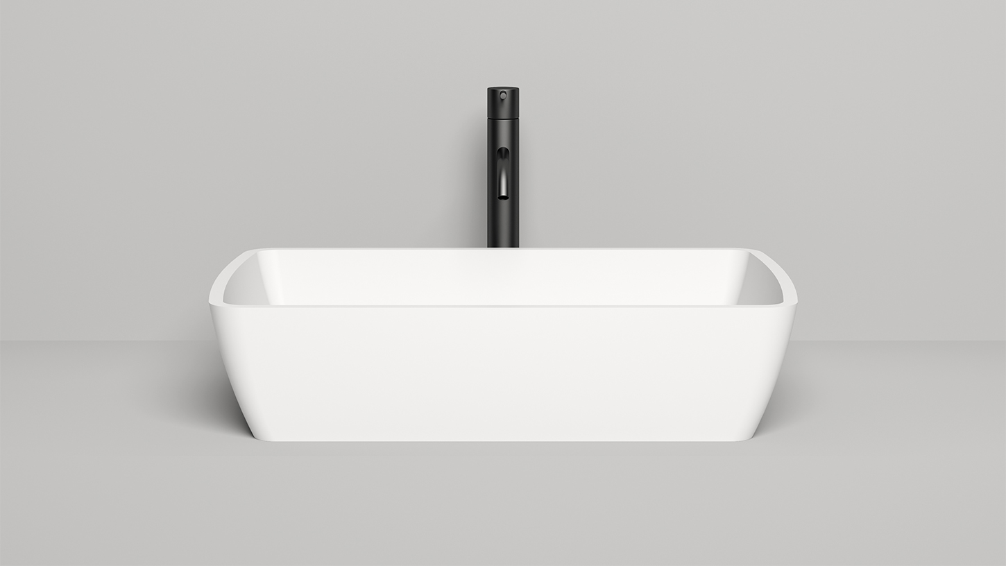 Раковина накладная Salini Gloria S-Stone 1102212M 65x40x14.5 (белый матовый), без донного клапана