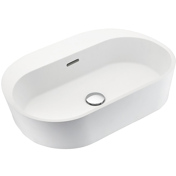 Раковина накладная THG Monceau B13-AS2-V590 60х41х12cм (белый матовый), слив-перелив