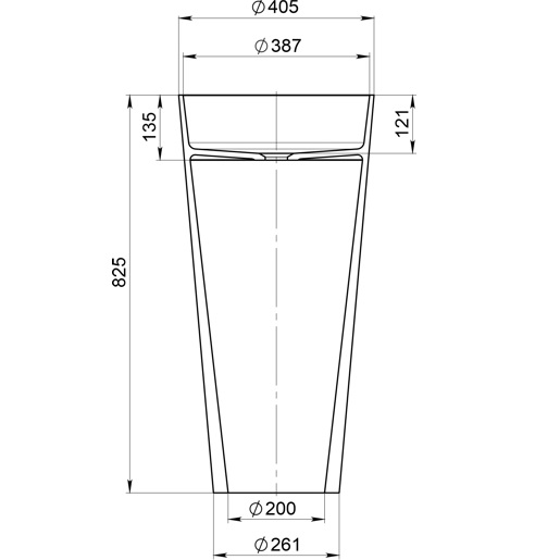 Раковина напольная 40.2x40.2x82.5 см, Whitecross Air D=40,5 0738.040040.2XXXX (цвет из палитры RAL матовый), иск. камень