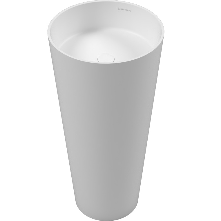 Раковина напольная 40.2x40.2x82.5 см, Whitecross Air D=40,5 0738.040040.200 (белый матовый), иск. камень