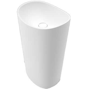 Раковина напольная 40x40x89 см, Whitecross Stella 50x40 0707.050040.200 (белый матовый), иск. камень