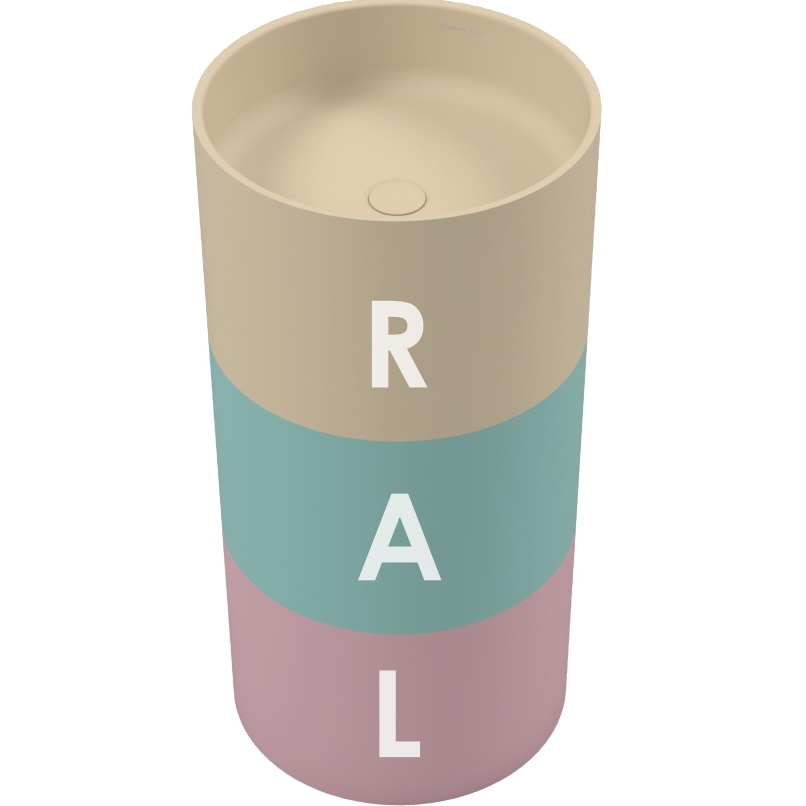 Раковина напольная 43x43x86 см, Whitecross Altar D=43 0737.043043.2XXXXS (цвет из палитры RAL матовый), иск. камень