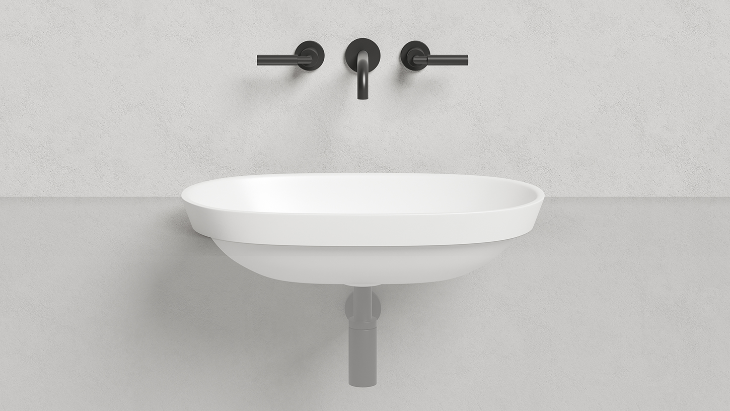 Раковина полувстраиваемая Salini Marea S-Sense 1802101G 64.5x38.7x16.5 (белый глянцевый), без донного клапана