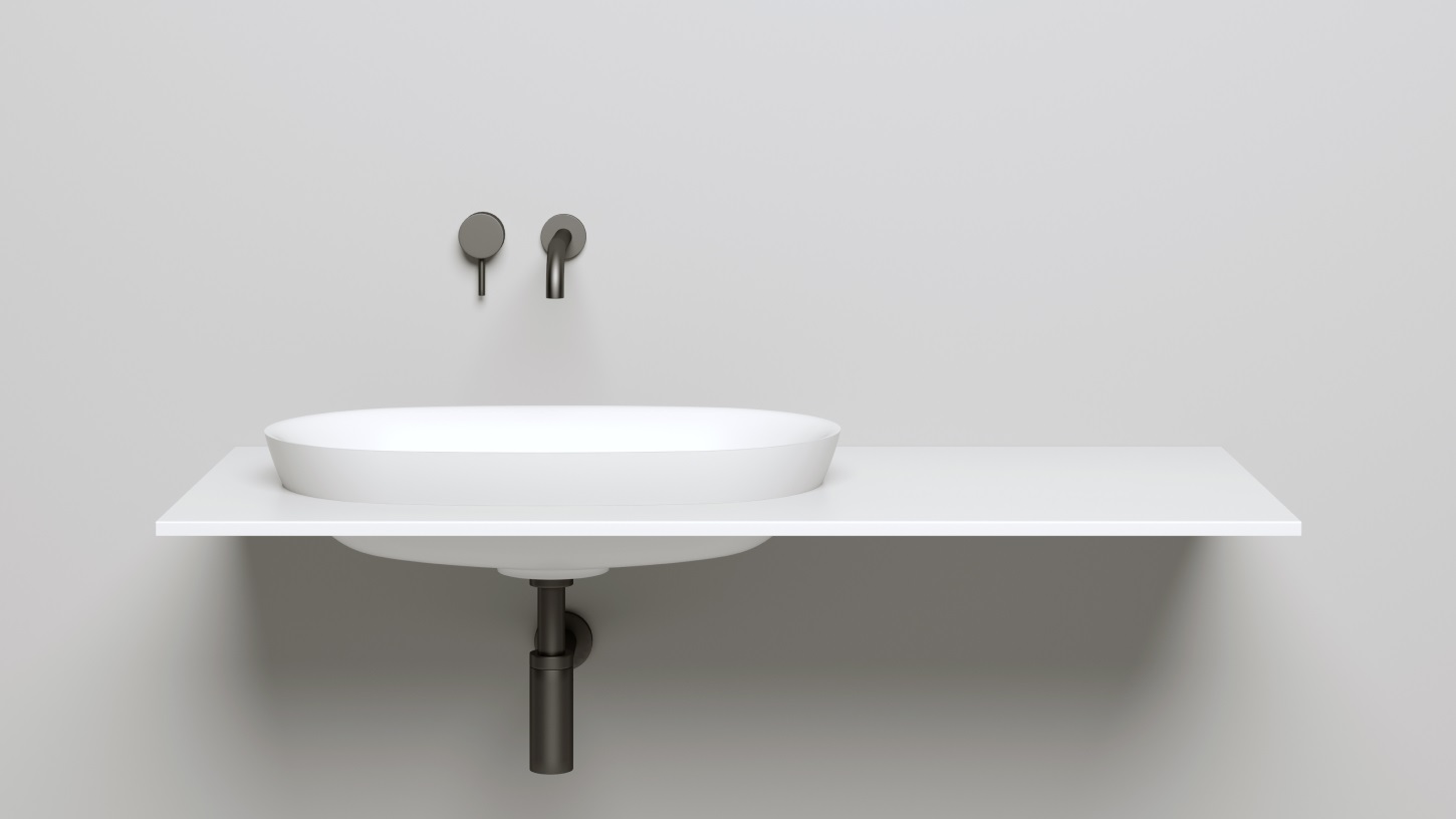 Раковина полувстраиваемая Salini Marea S-Sense 1802101GF 64.5x38.7x16.5 (покраска RAL полностью, глянцевый), без донного клапана