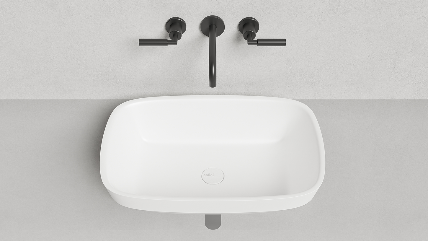 Раковина полувстраиваемая Salini Marea S-Sense 1802102G 59.8x39.8x16.5 (белый глянцевый), без донного клапана