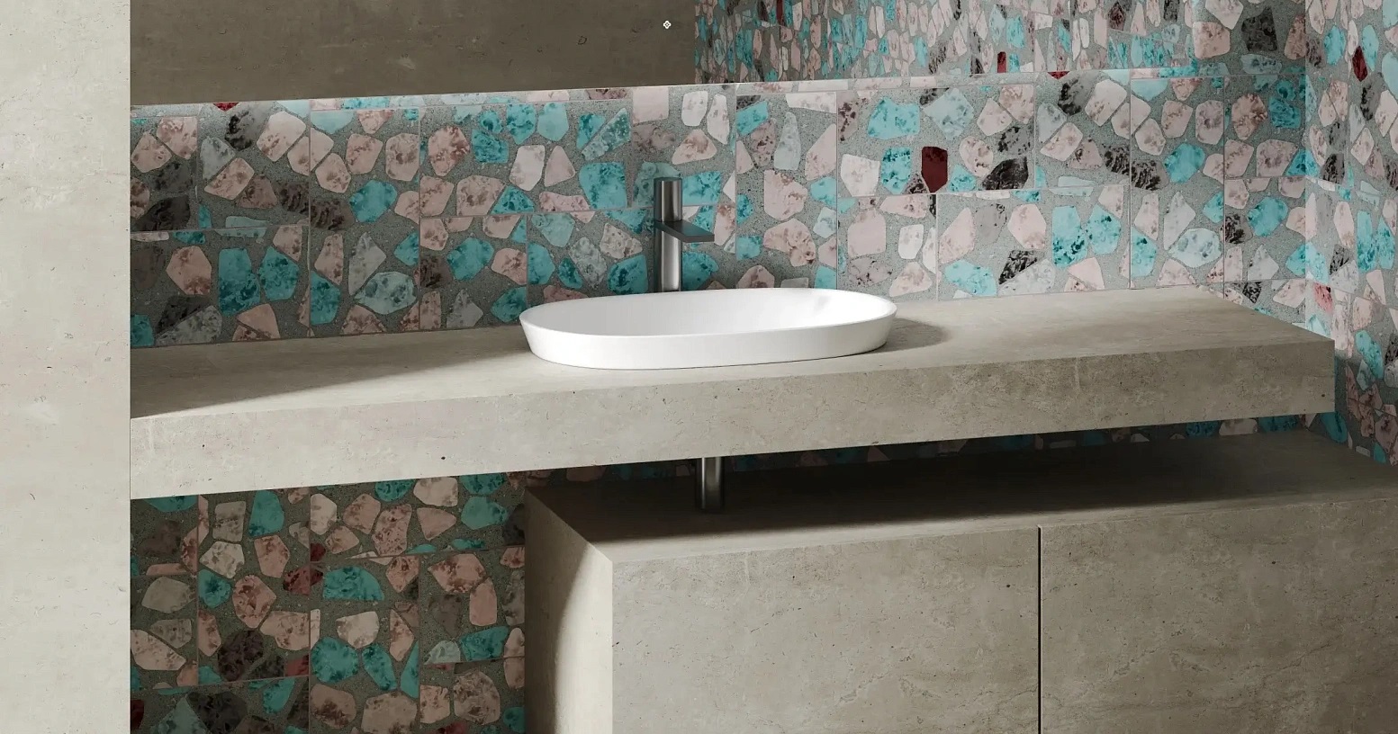 Раковина полувстраиваемая Salini Marea S-Stone 1802201M 64.5x38.7x16.5 (белый матовый), без донного клапана