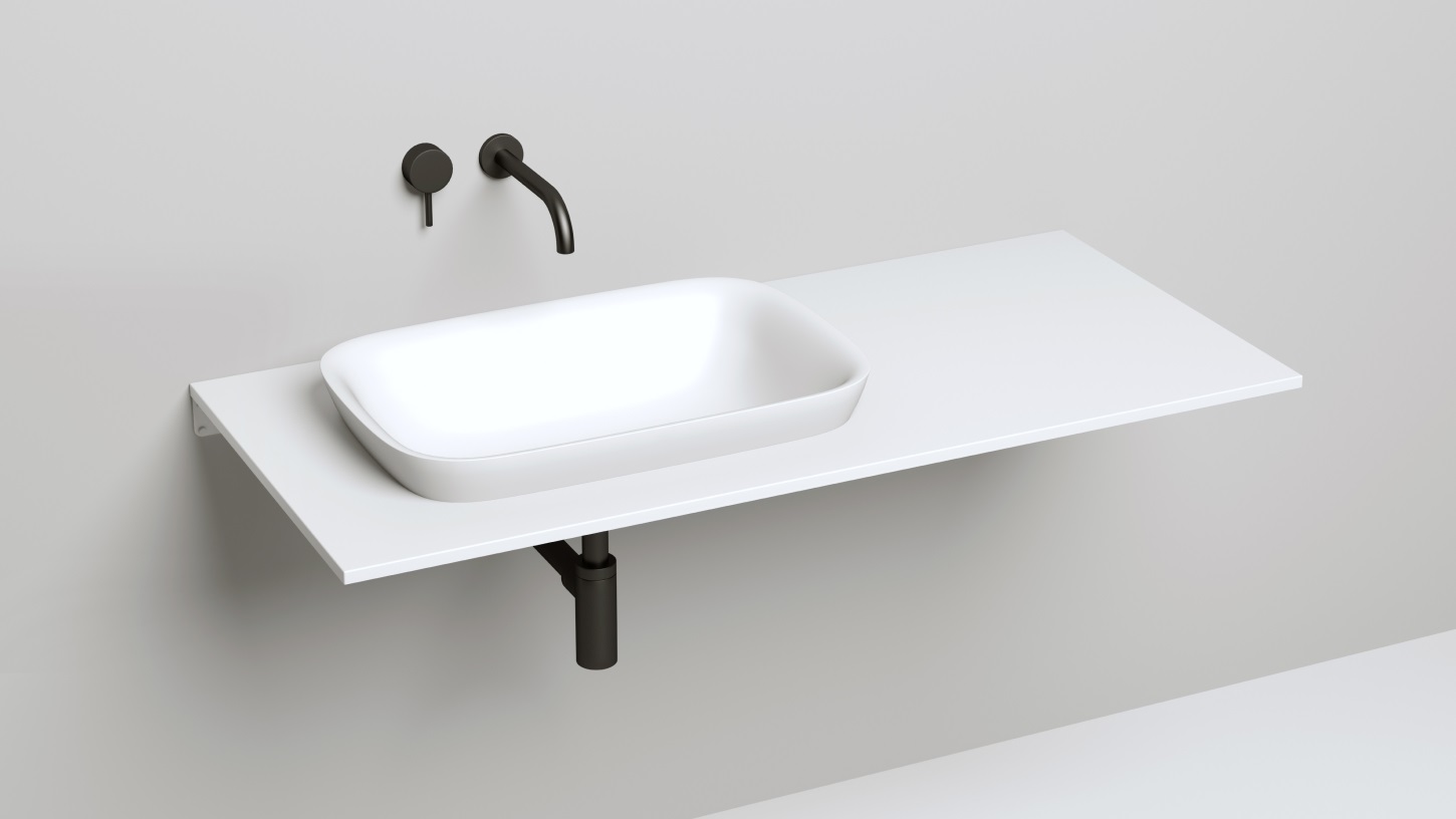 Раковина полувстраиваемая Salini Marea S-Stone 1802202M 59.8x39.8x16.5 (белый матовый), без донного клапана