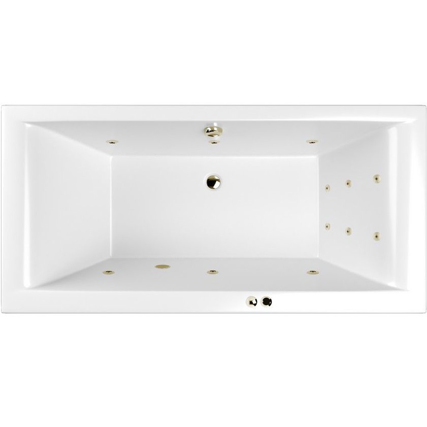 Раковина пристенная акриловая Whitecross Savia Duo LINE 0103.170080.100.LINE.BR 170x80 (белый глянцевый, бронза), каркас, слив-перелив