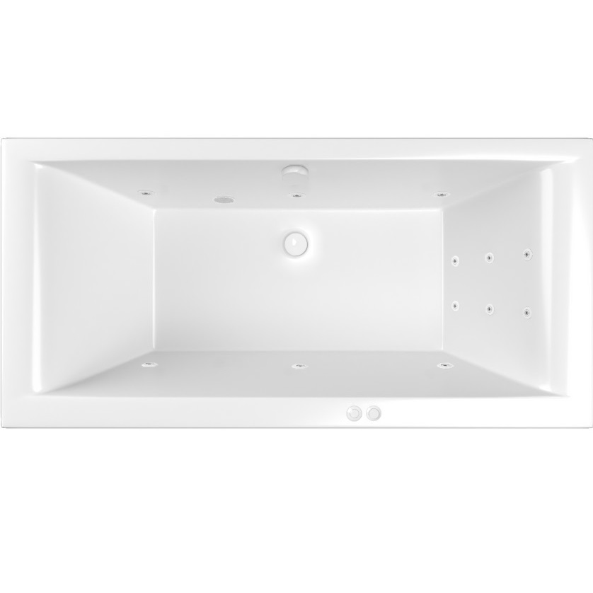 Раковина пристенная акриловая Whitecross Savia Duo LINE 0103.170080.100.LINE.WH 170x80 (белый глянцевый), каркас, слив-перелив