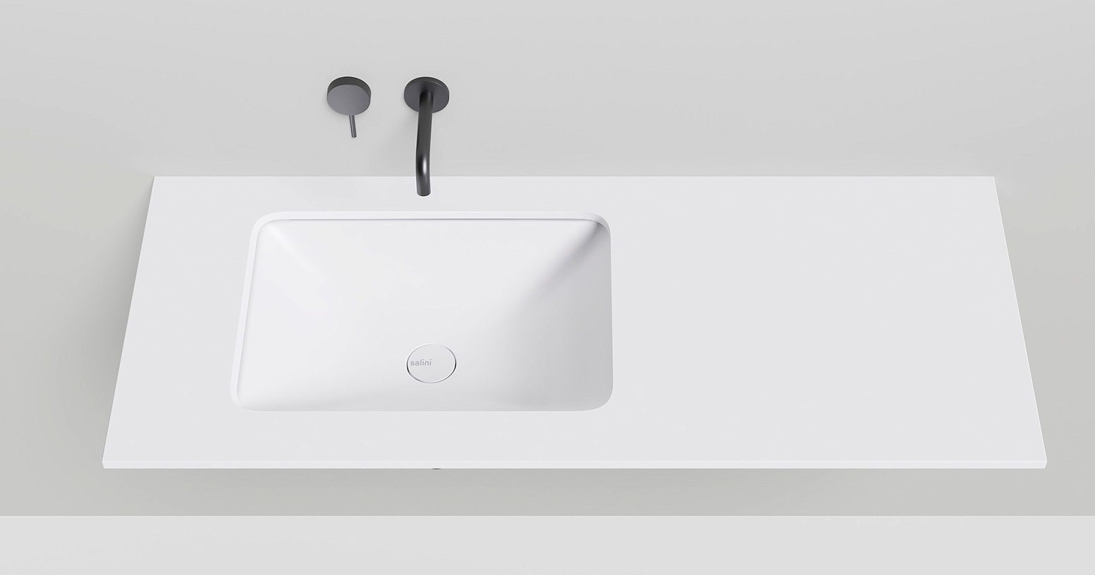 Раковина встраиваемая Salini Marea S-Sense 1802106G 55x40x13.4 (белый глянцевый), без донного клапана