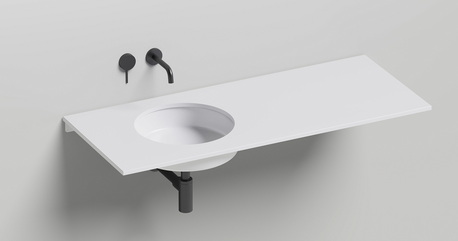 Раковина встраиваемая Salini Marea S-Stone 1802204M 42x42x12.8 (белый матовый), без донного клапана