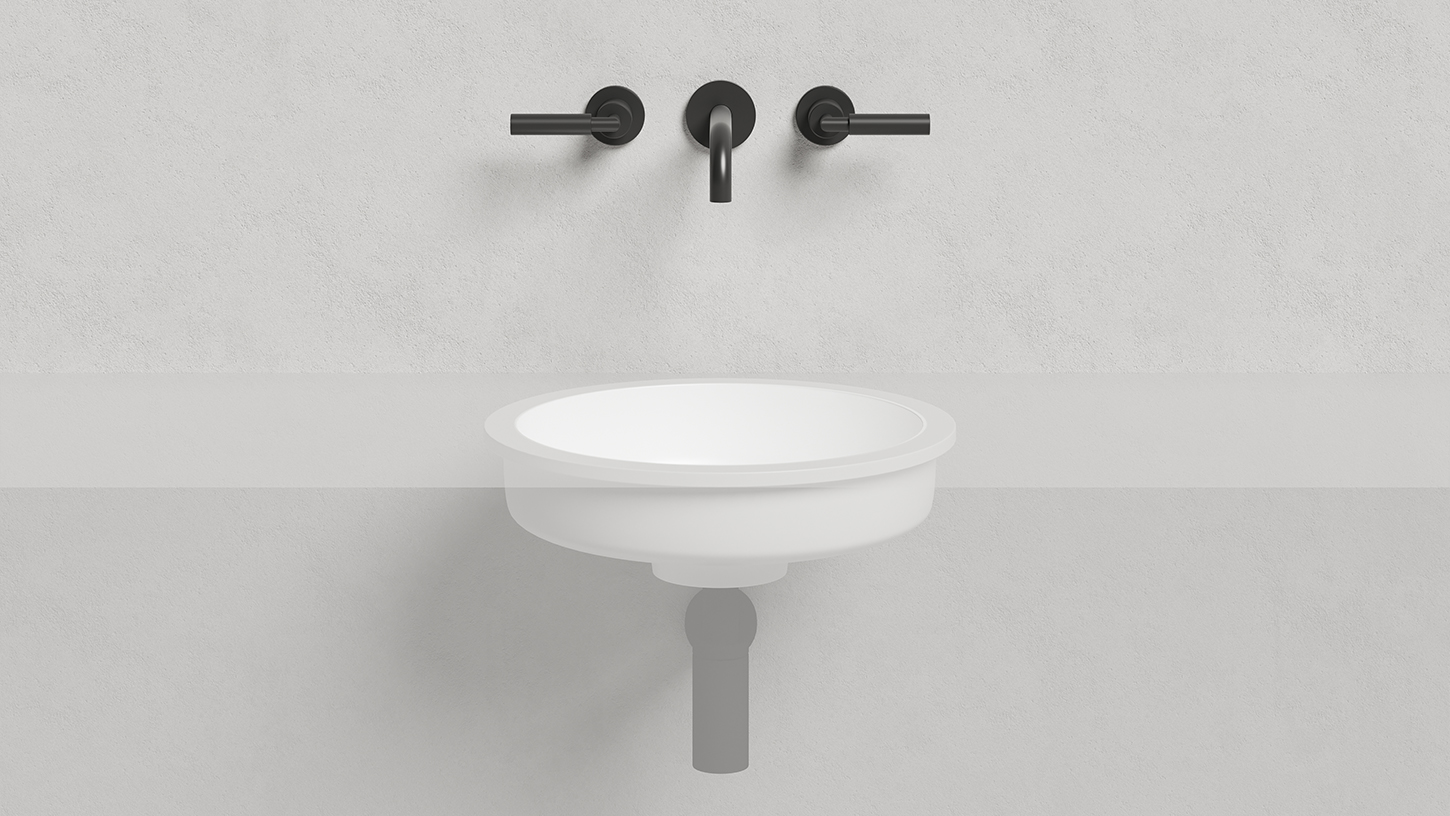 Раковина встраиваемая Salini Marea S-Stone 1802204M 42x42x12.8 (белый матовый), без донного клапана