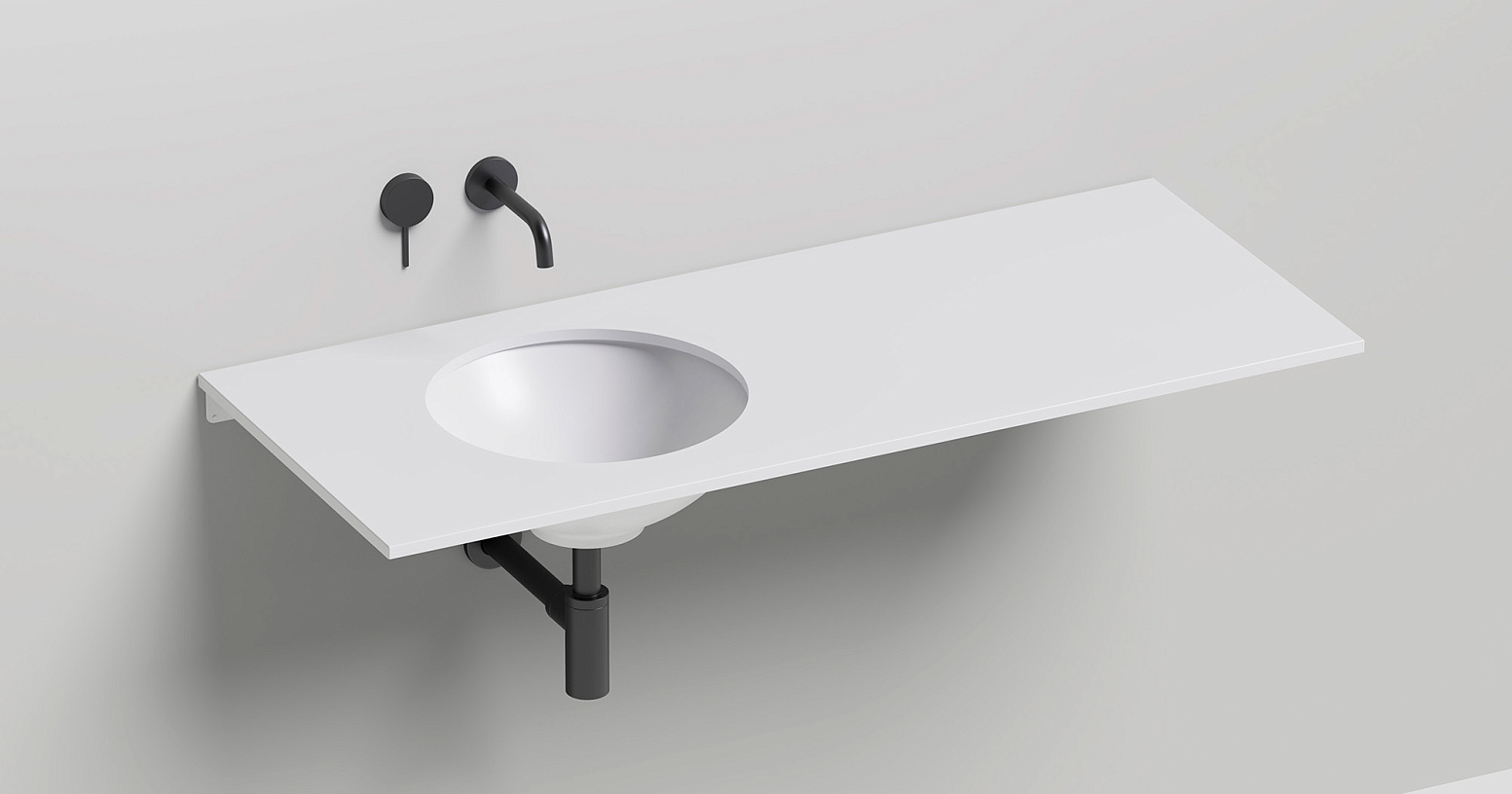 Раковина встраиваемая Salini Marea S-Stone 1802205MF 42x42x13.8 (покраска RAL полностью, матовый), без донного клапана