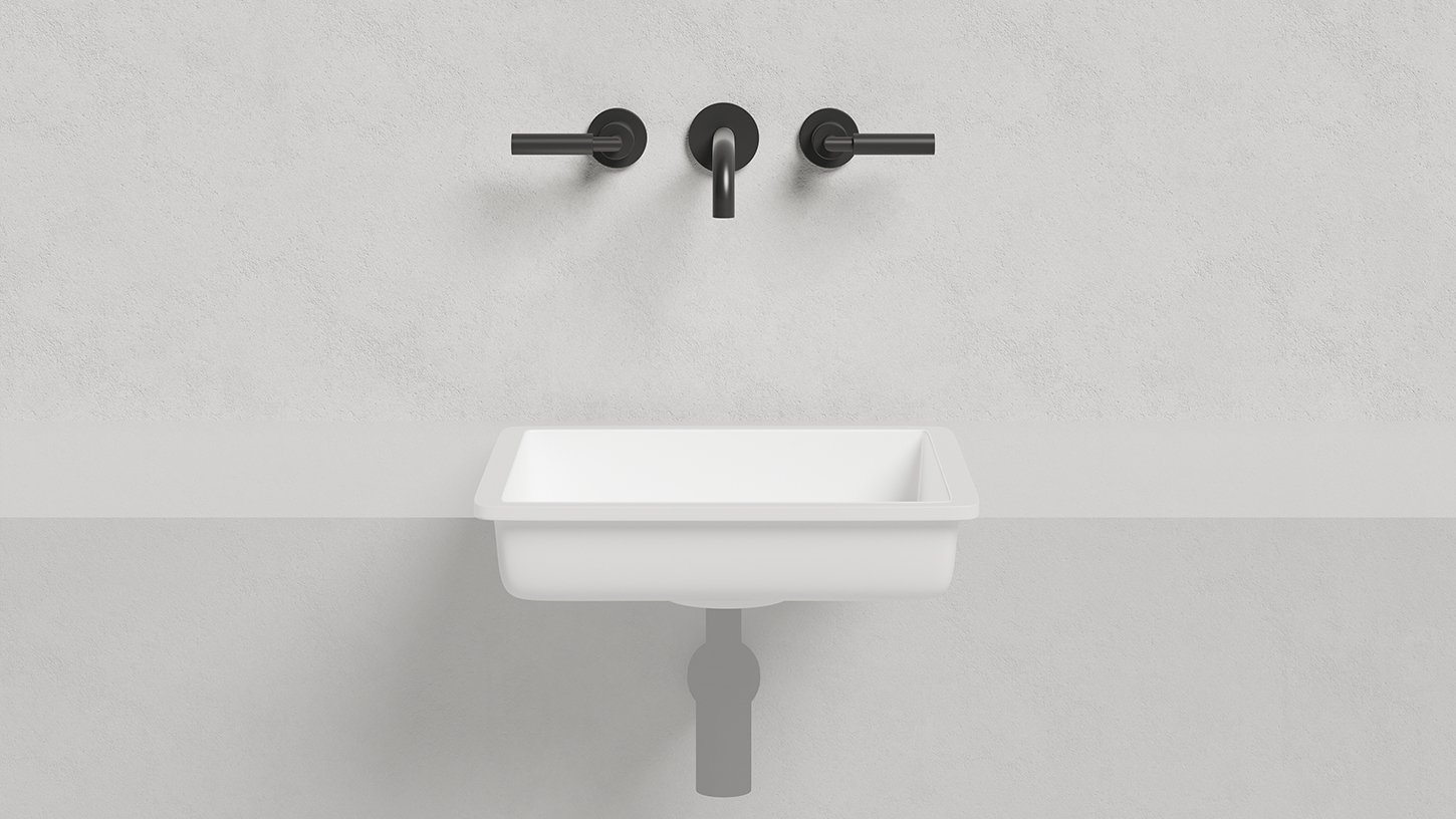 Раковина встраиваемая Salini Marea S-Stone 1802207MF 42x42x12.5 (покраска RAL полностью, матовый), без донного клапана