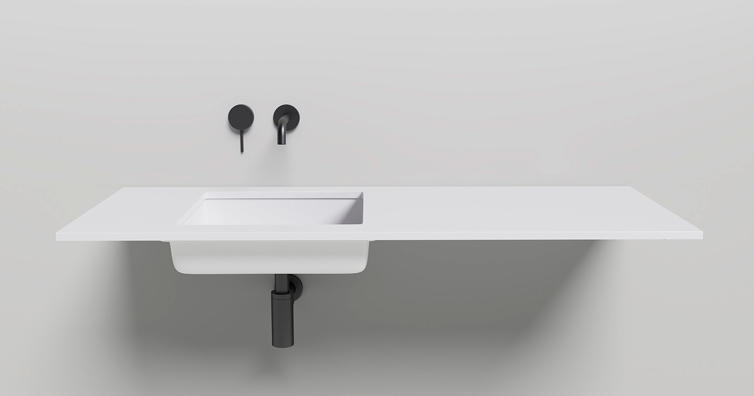 Раковина встраиваемая Salini Marea S-Stone 1802207MF 42x42x12.5 (покраска RAL полностью, матовый), без донного клапана