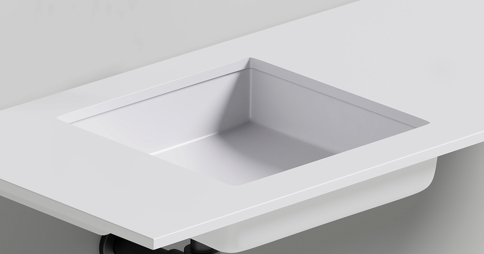 Раковина встраиваемая Salini Marea S-Stone 1802207M 42x42x12.5 (белый матовый), без донного клапана