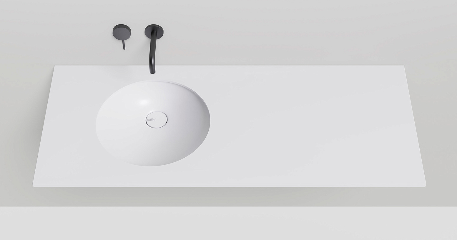 Раковина встраиваемая Salini Marea S-Stone 1802208M 42x42x13.5 (белый матовый), без донного клапана