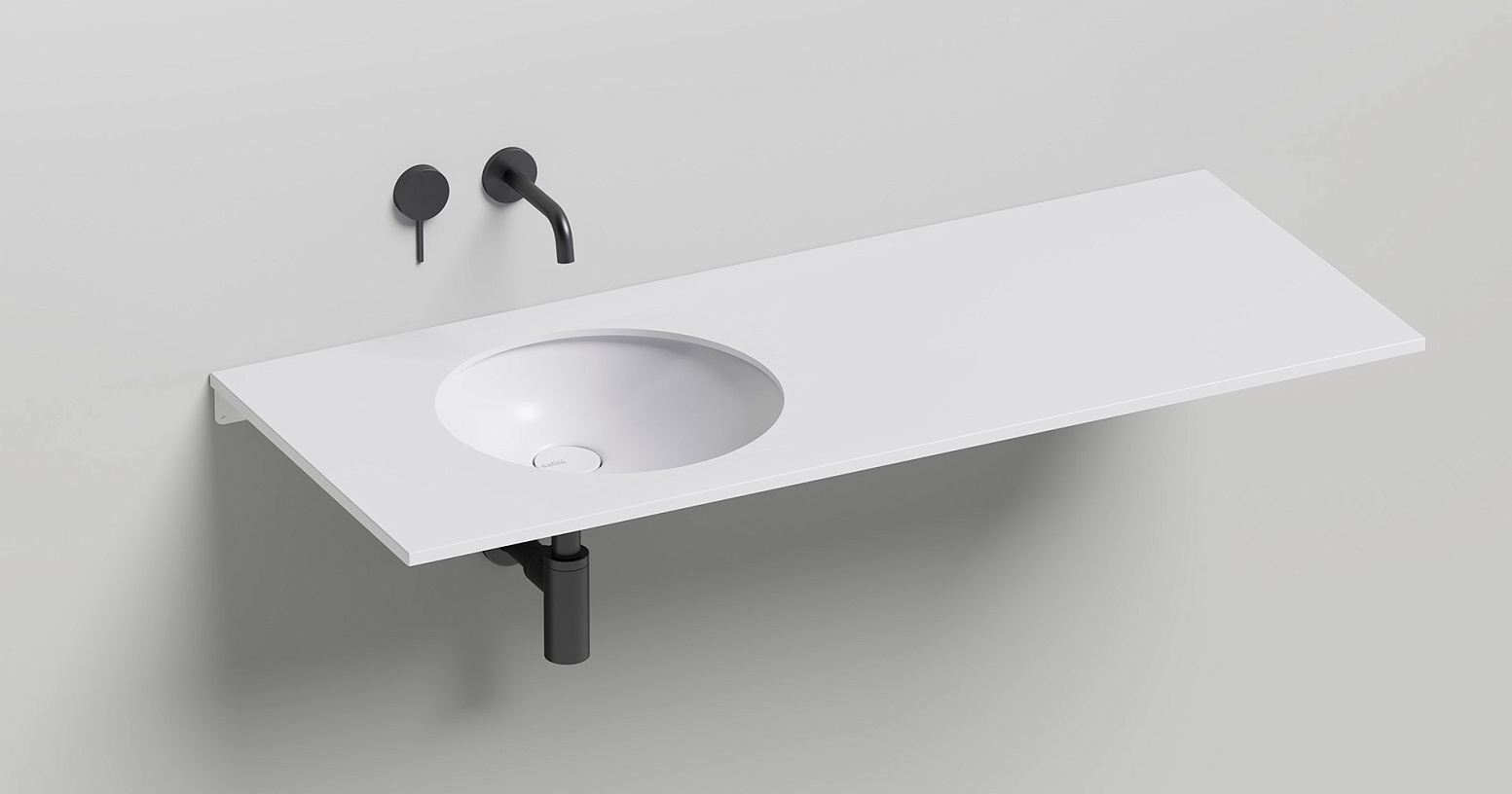 Раковина встраиваемая Salini Marea S-Stone 1802208M 42x42x13.5 (белый матовый), без донного клапана