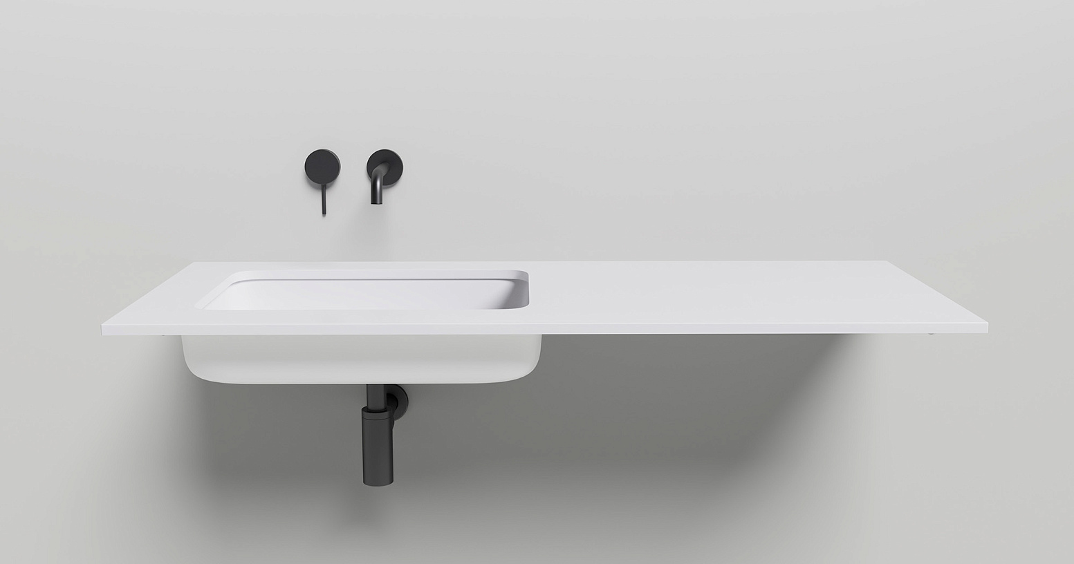 Раковина встраиваемая Salini Marea S-Stone 1802209M 54.5x38x12.6 (белый матовый), без донного клапана