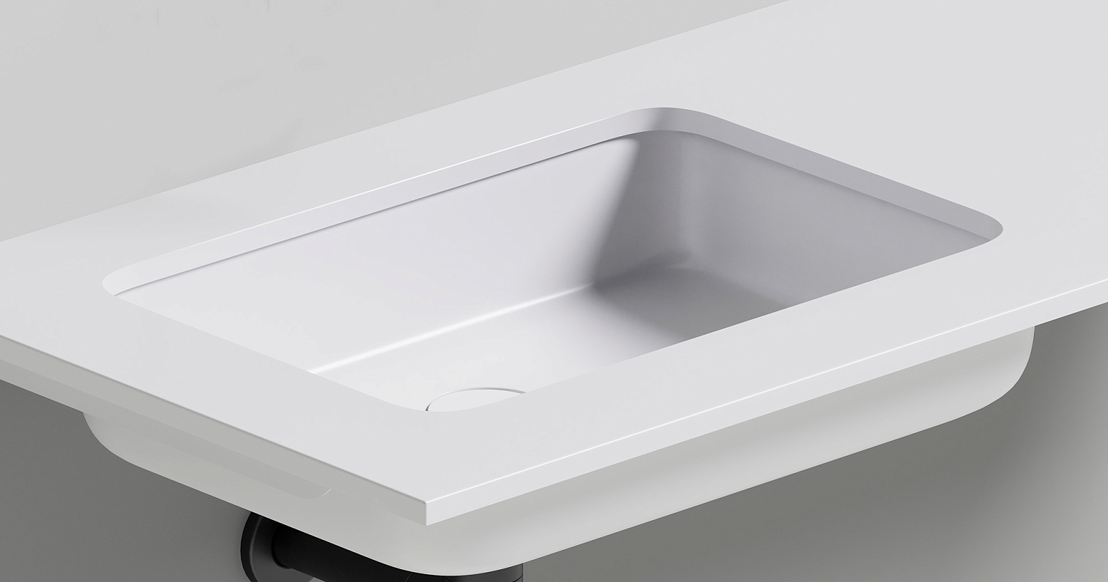 Раковина встраиваемая Salini Marea S-Stone 1802209M 54.5x38x12.6 (белый матовый), без донного клапана