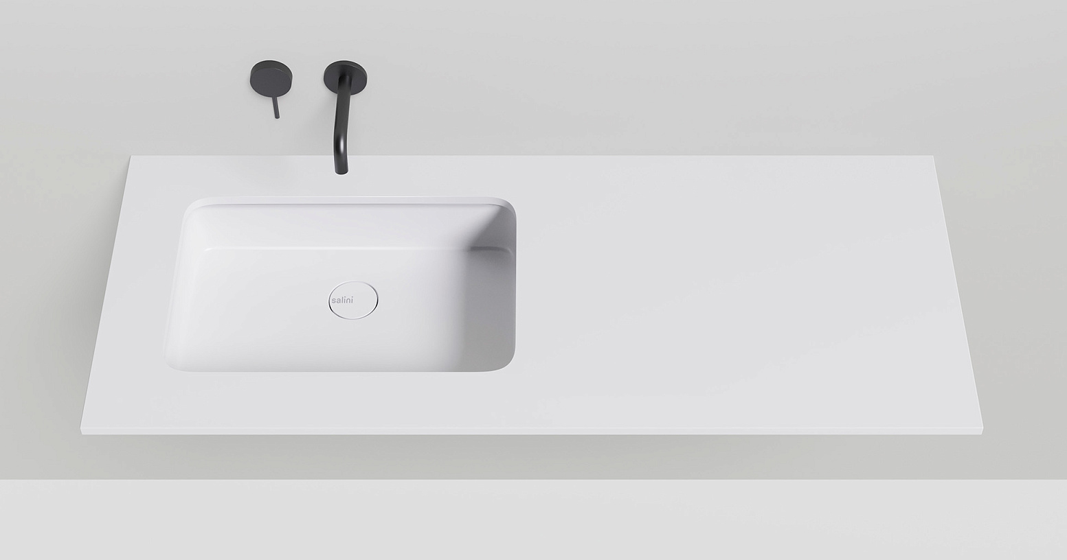 Раковина встраиваемая Salini Marea S-Stone 1802209MF 54.5x38x12.6 (покраска RAL полностью, матовый), без донного клапана