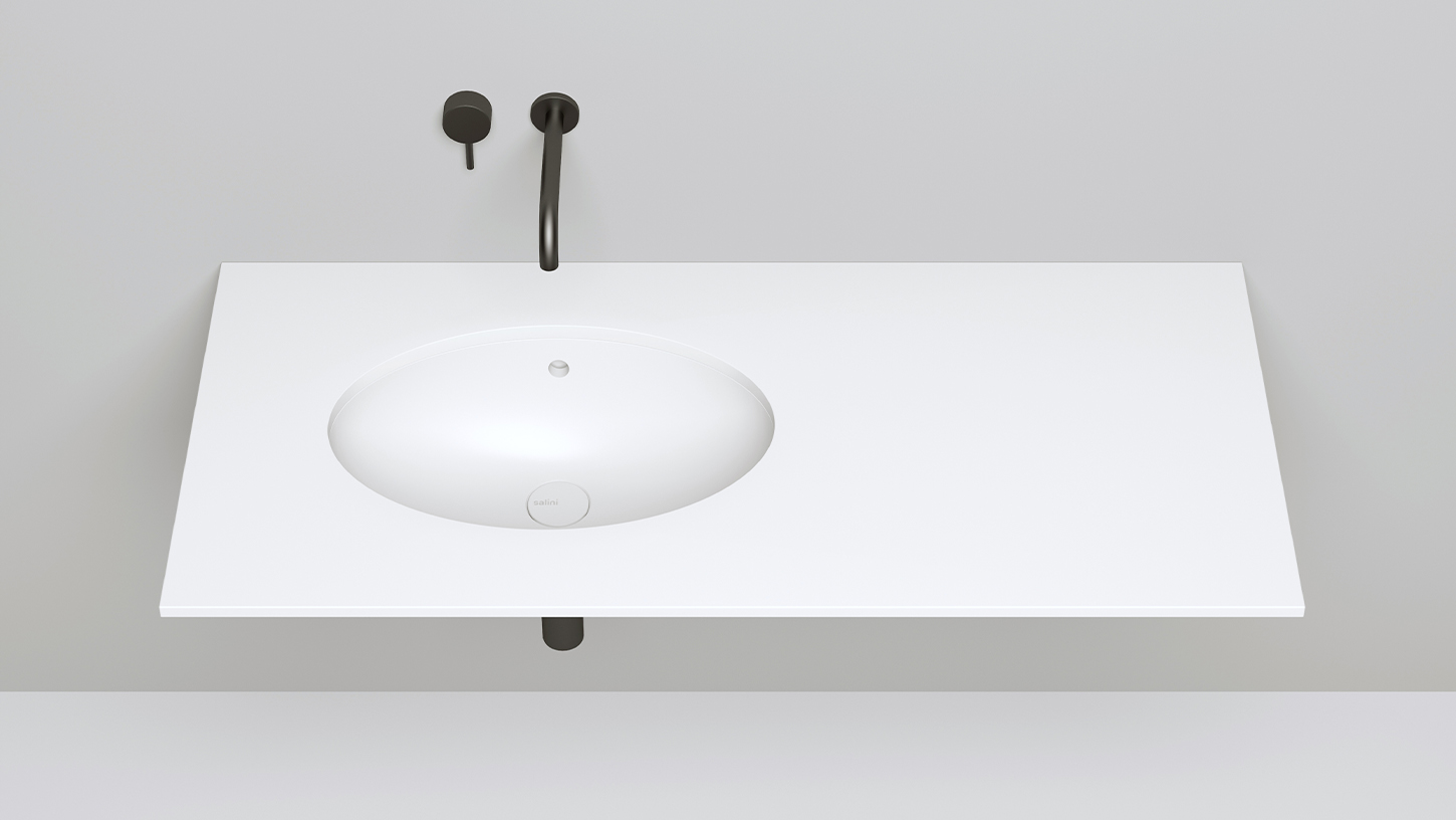 Раковина встраиваемая Salini Marea S-Sense 1101109G 54.5x37.5x18.7 (белый глянцевый), без донного клапана