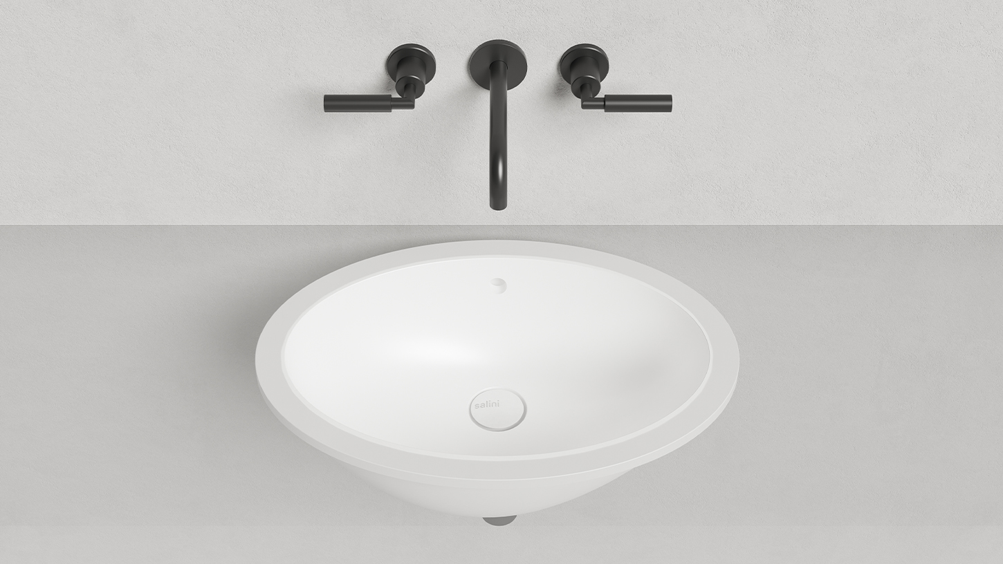 Раковина встраиваемая Salini Marea S-Sense 1101109MF 54.5x37.5x18.7 (покраска RAL полностью, матовый), без донного клапана