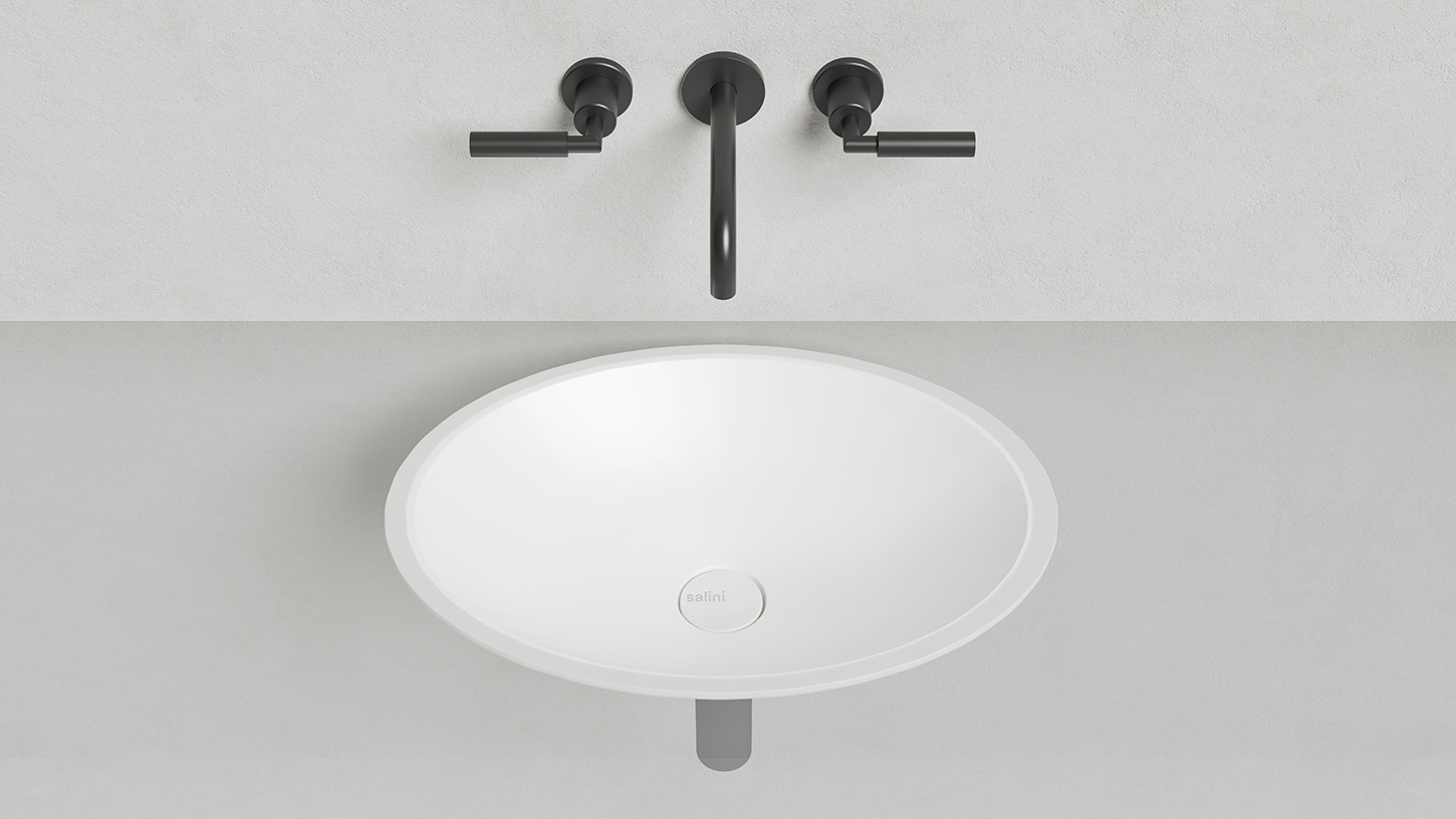 Раковина встраиваемая Salini Marea S-Sense 1802111G 55x40x13.5 (белый глянцевый), без донного клапана