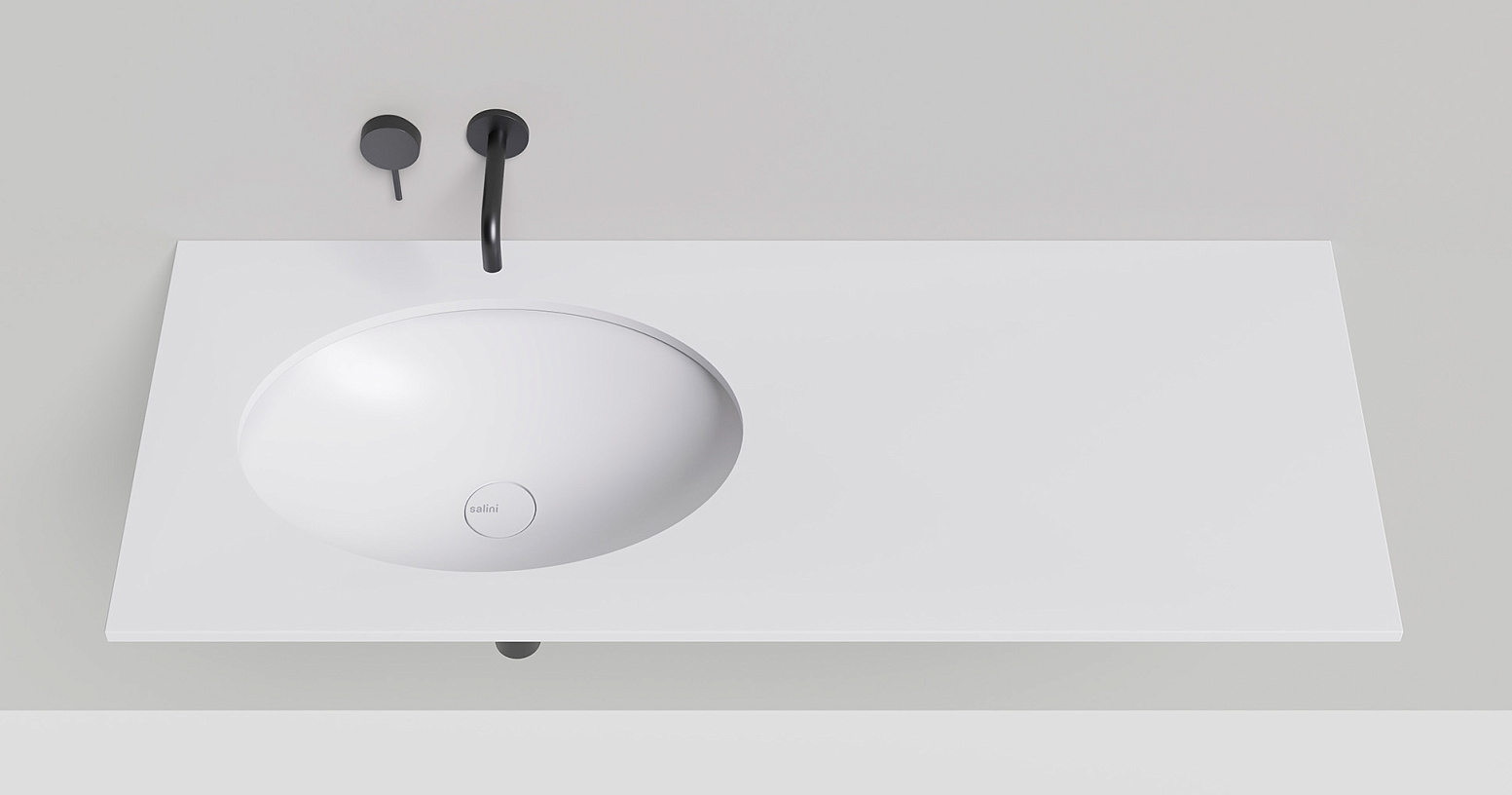 Раковина встраиваемая Salini Marea S-Sense 1802111G 55x40x13.5 (белый глянцевый), без донного клапана