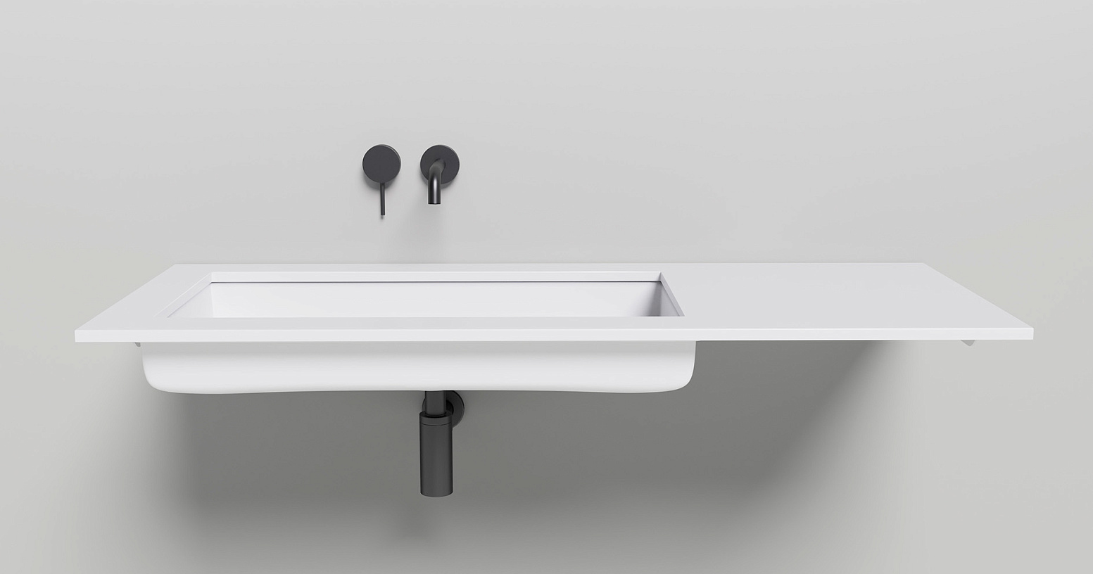 Раковина встраиваемая Salini Marea S-Stone 1802210MF 74.7x40x13 (покраска RAL полностью, матовый), без донного клапана