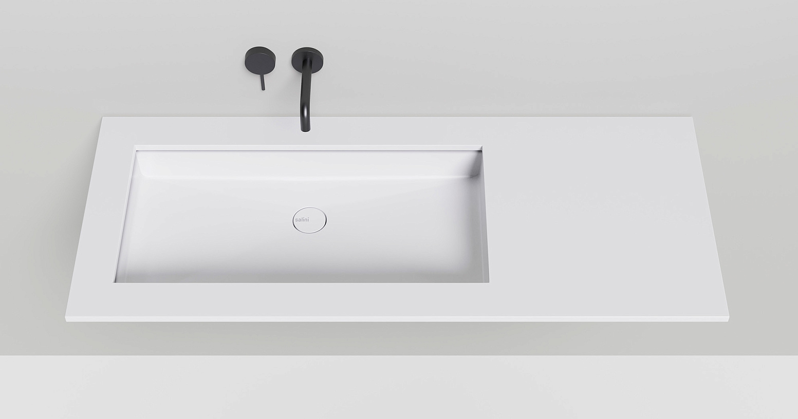 Раковина встраиваемая Salini Marea S-Stone 1802210MF 74.7x40x13 (покраска RAL полностью, матовый), без донного клапана