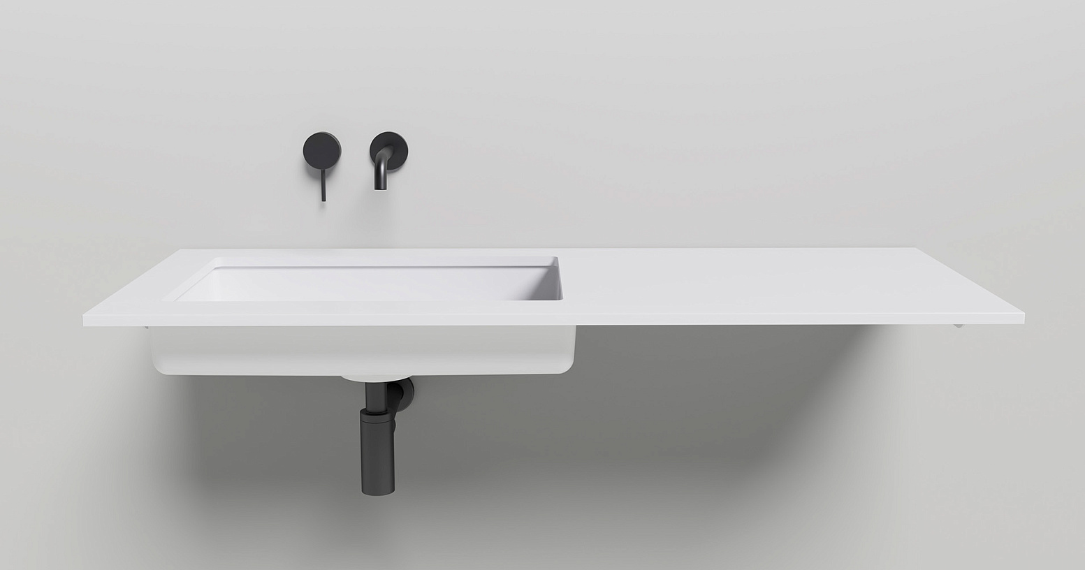 Раковина встраиваемая Salini Marea S-Stone 1802214M 60x40x12.8 (белый матовый), без донного клапана