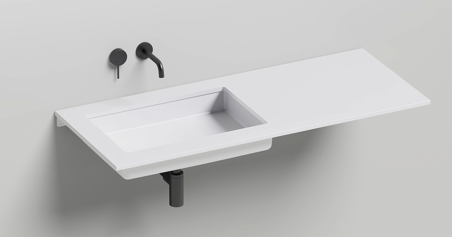 Раковина встраиваемая Salini Marea S-Stone 1802214MF 60x40x12.8 (покраска RAL полностью, матовый), без донного клапана