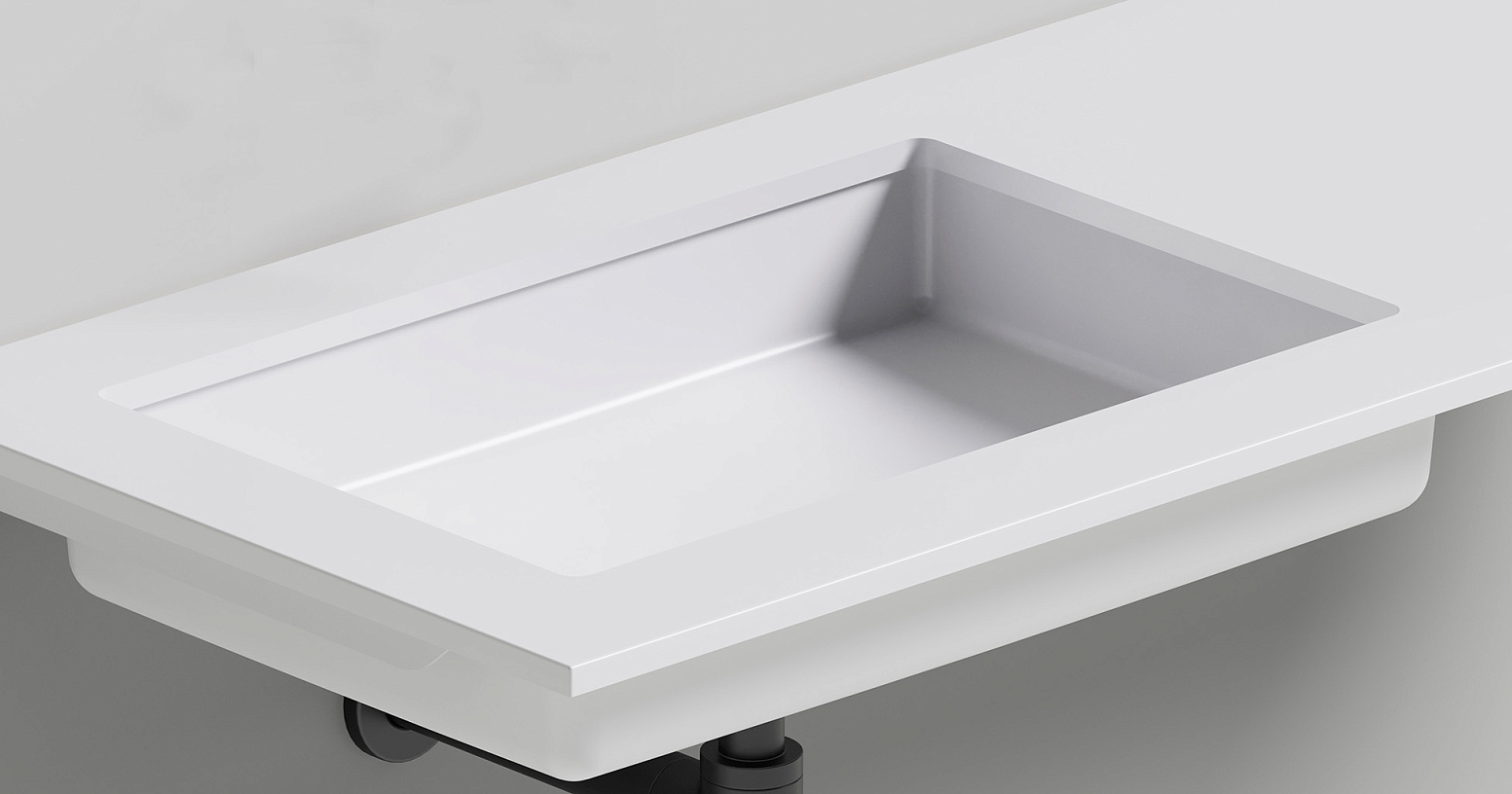 Раковина встраиваемая Salini Marea S-Stone 1802214MF 60x40x12.8 (покраска RAL полностью, матовый), без донного клапана