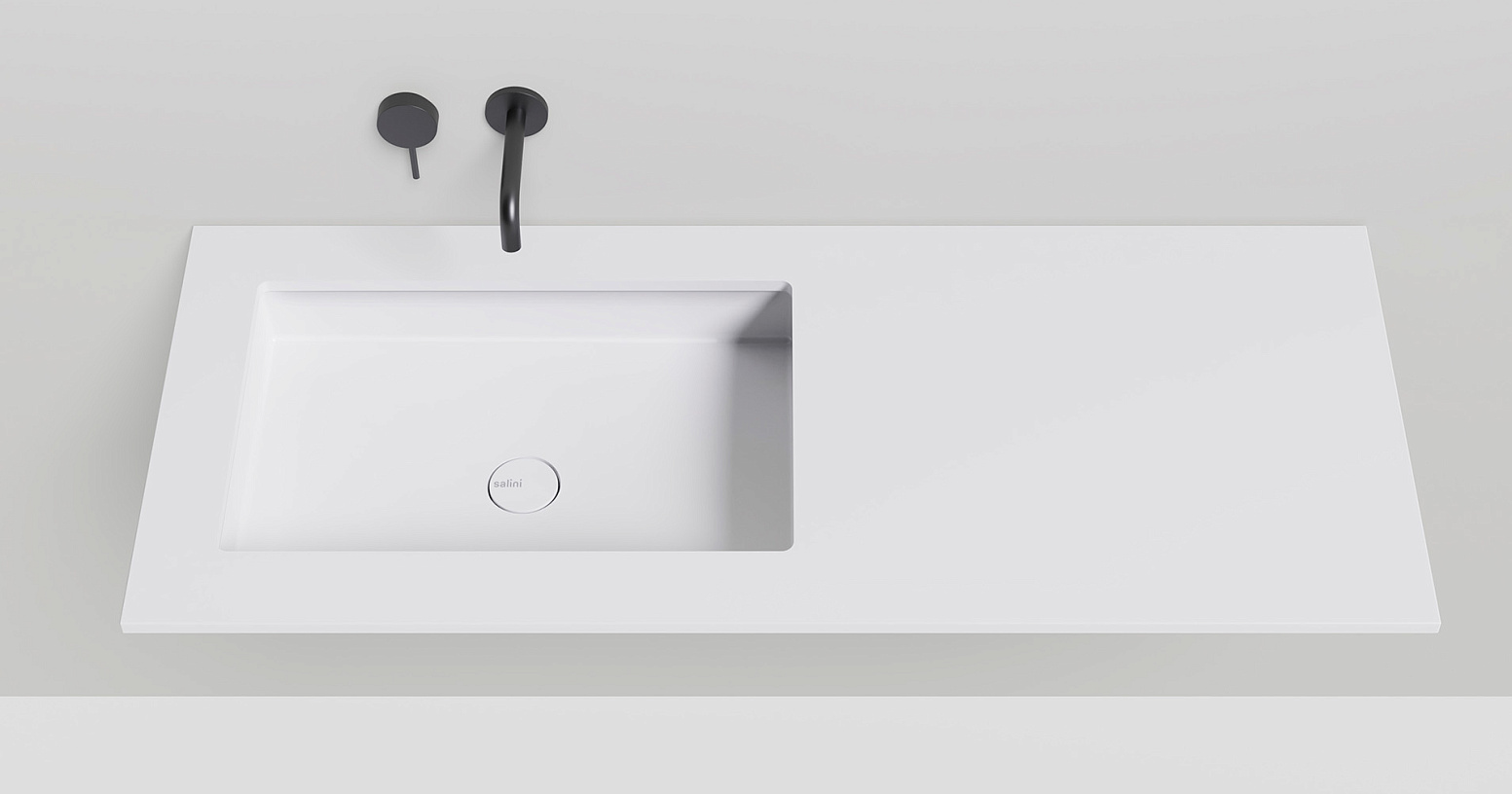 Раковина встраиваемая Salini Marea S-Stone 1802214MF 60x40x12.8 (покраска RAL полностью, матовый), без донного клапана