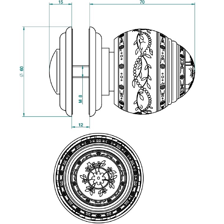 Ручка дверная одинарная Marquise platinum decor A7G-A02-639V (белый, платина, хром)