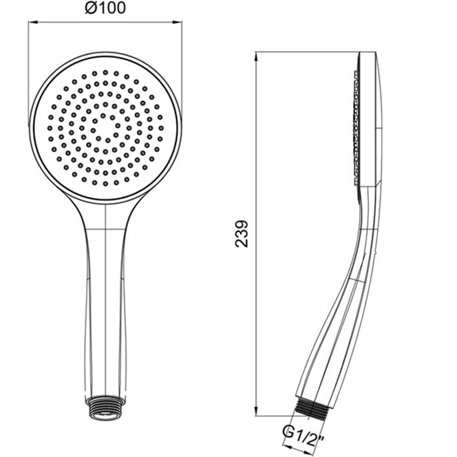 Ручной душ Almar Velvet Rain E082114.CR 10x10 (хром)
