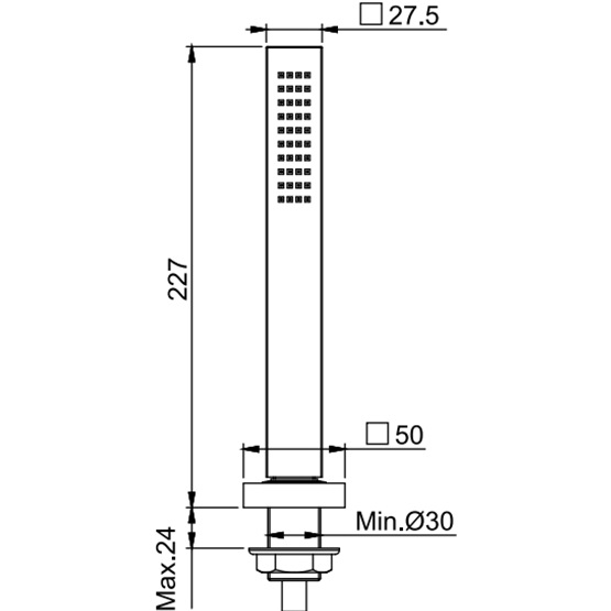 Ручной душ на борт ванны, шланг 150см Fima Carlo Frattini Wellness Set doccia F2196NS (черный матовый)
