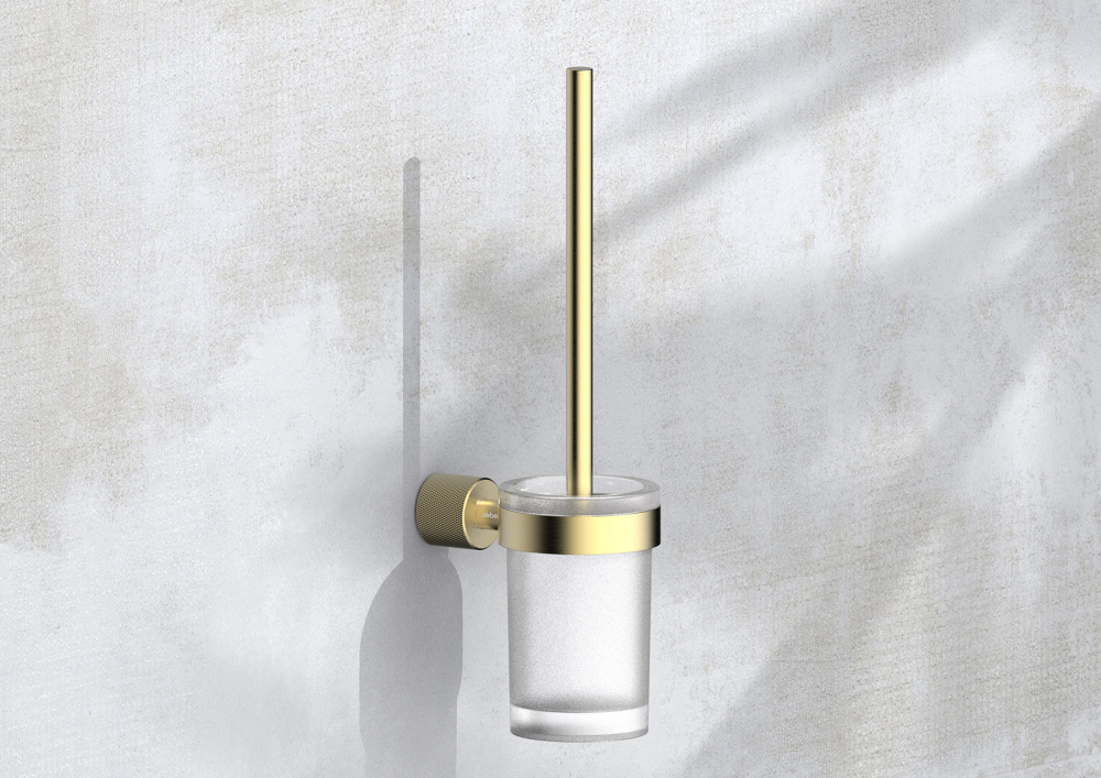 Щетка для туалета настенная Abber Pol 316 AA1933BG (светлое золото брашированное)