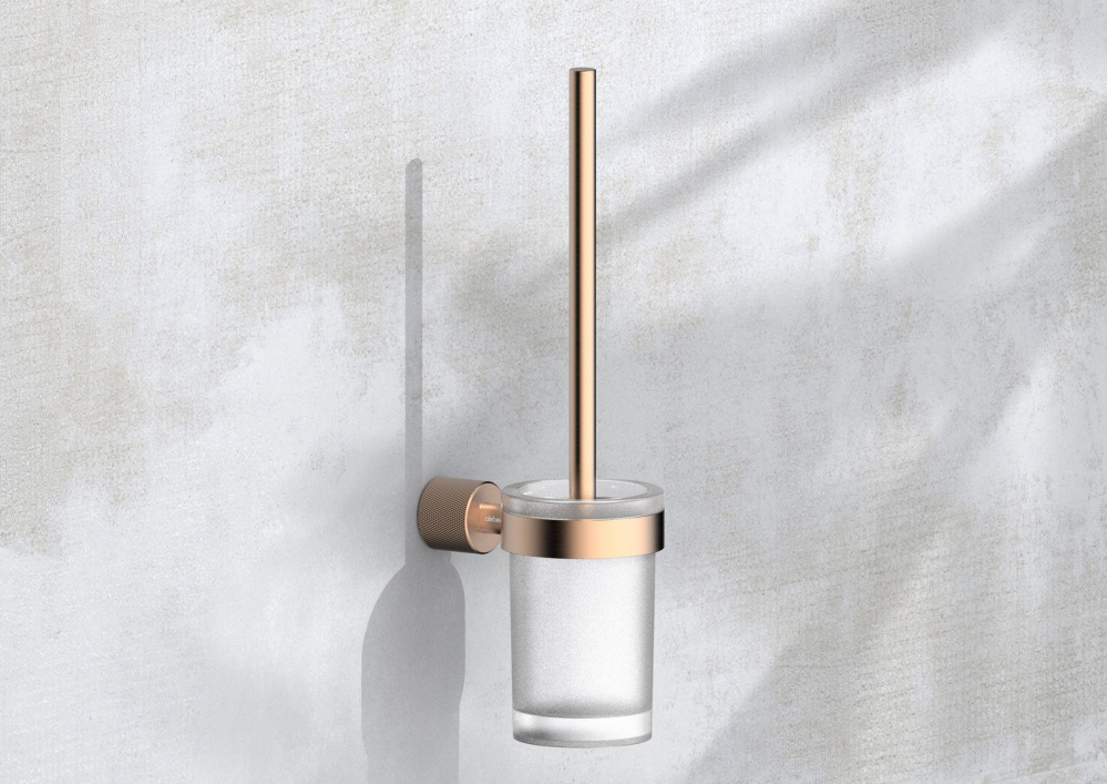 Щетка для туалета настенная Abber Pol 316 AA1933BRG (розовое золото брашированное)