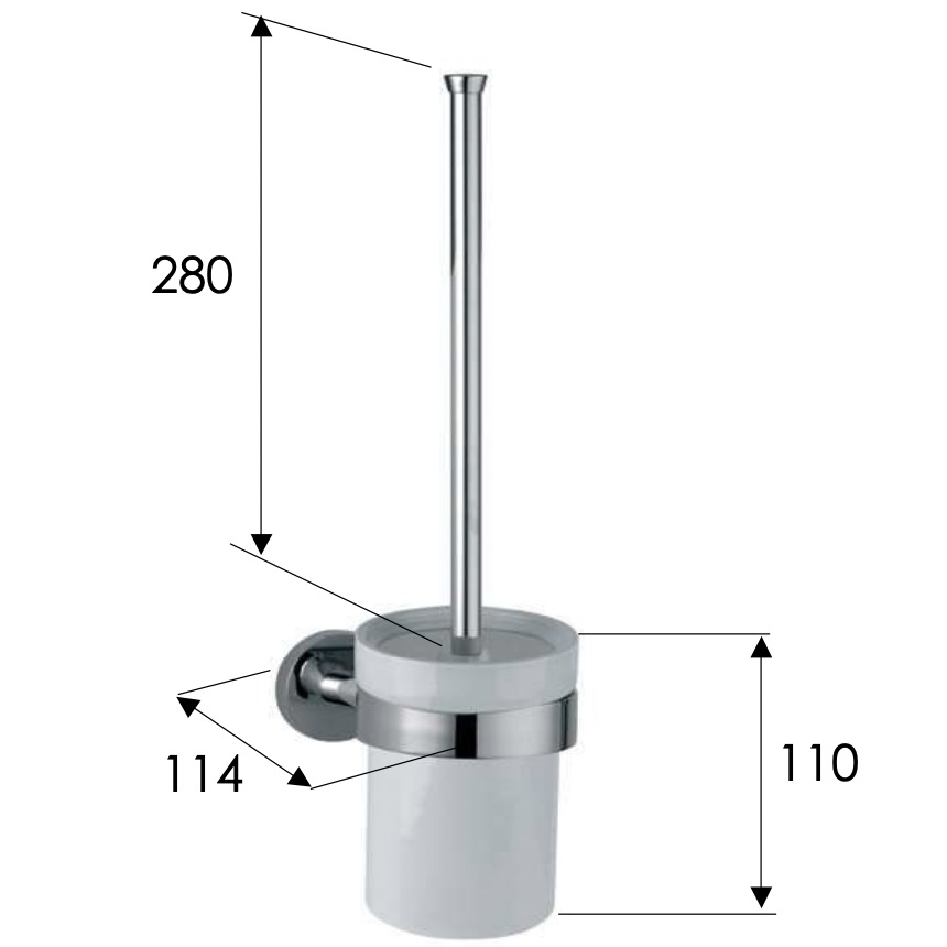 Щетка для туалета Remer Guest GS66XV (сталь)