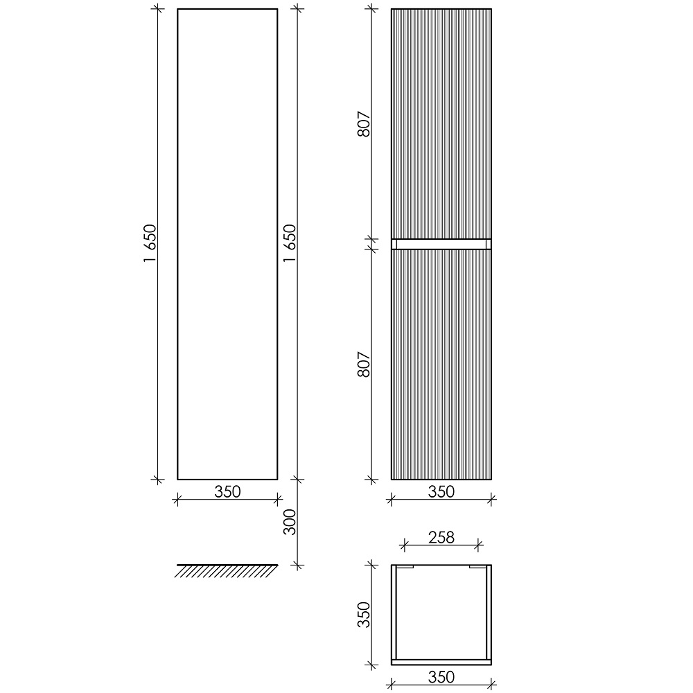 Шкаф-пенал Sancos Snob T PSNT35SM 165х35х35 (Doha Soft)