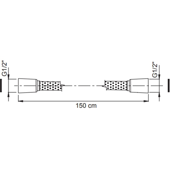 Шланг для душа 150см Fima Carlo Frattini Spillo Steel F2957INOX (нержавеющая сталь)