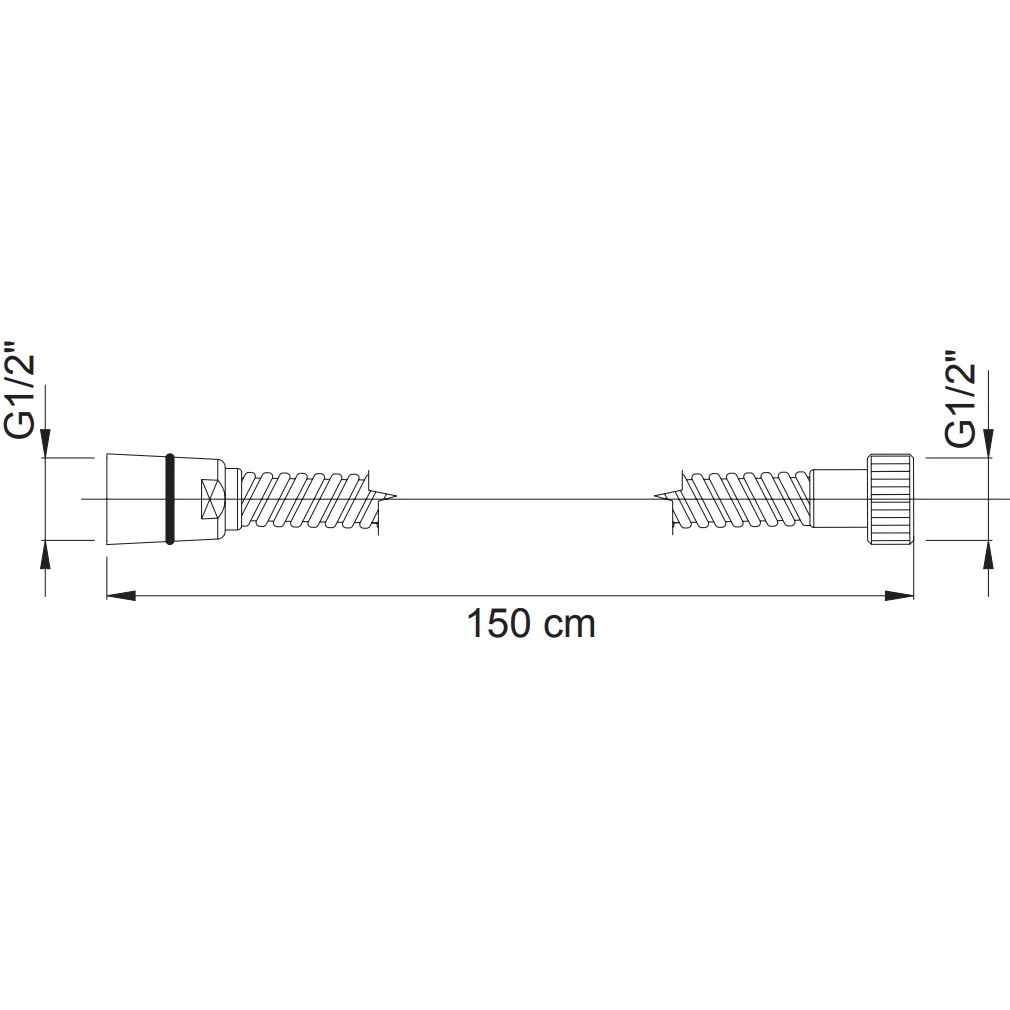 Душевой шланг 150см. Fima Carlo Frattini Wellness F2021CR (хром)